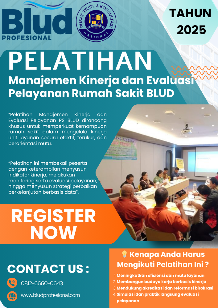 Pelatihan Manajemen Kinerja dan Evaluasi Pelayanan Rumah Sakit BLUD