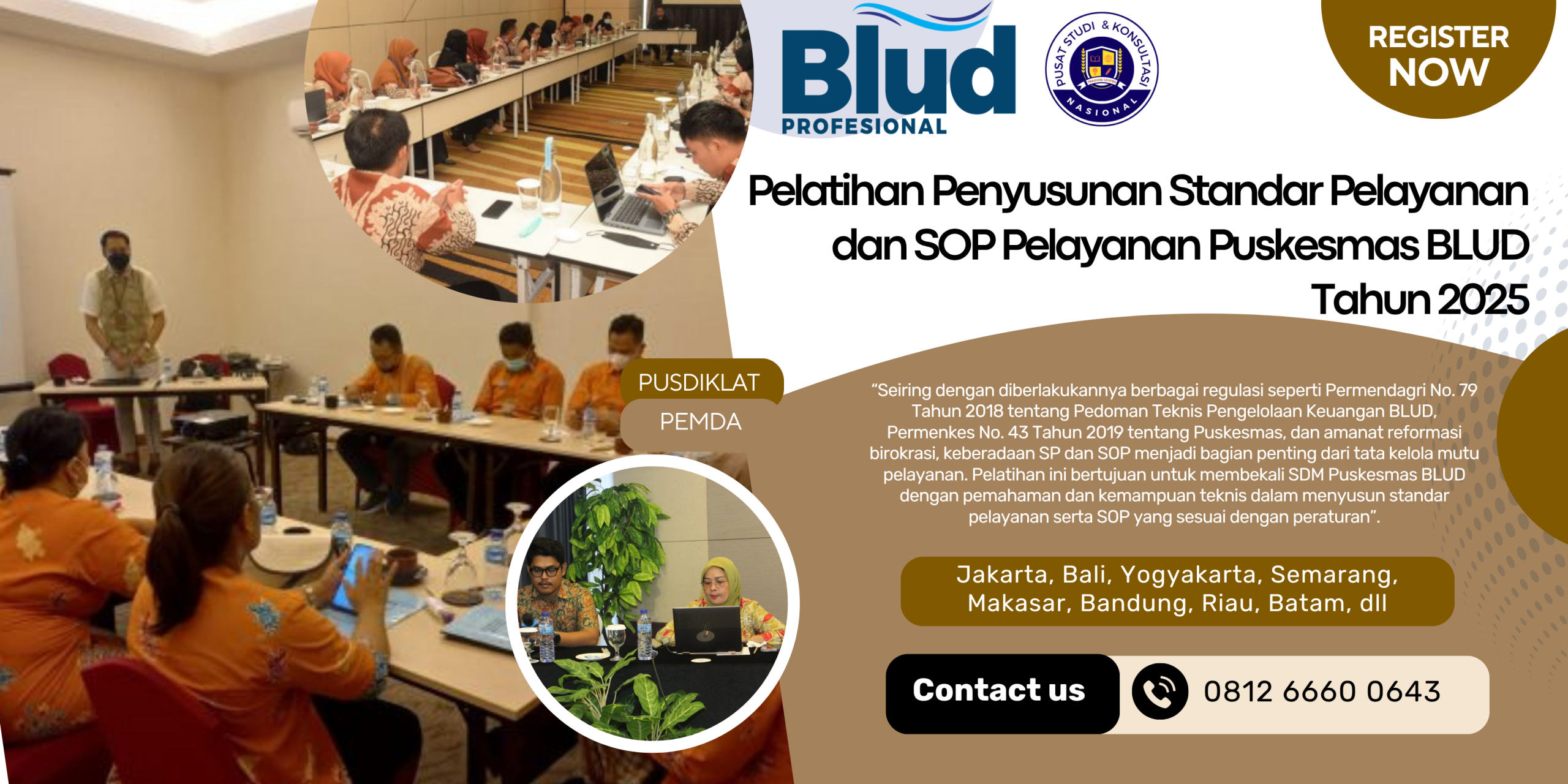 Pelatihan Penyusunan Standar Pelayanan dan SOP Pelayanan Puskesmas BLUD Tahun 2025