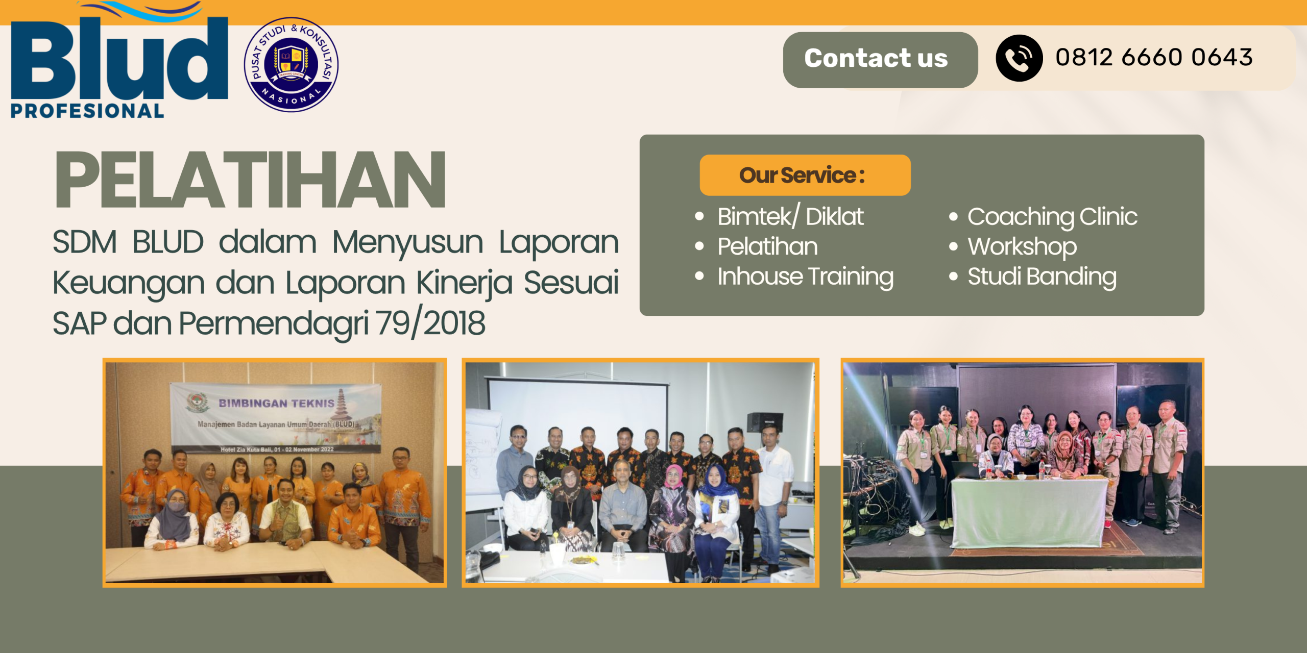 Pelatihan SDM BLUD dalam Menyusun Laporan Keuangan dan Laporan Kinerja Sesuai SAP dan Permendagri 79/2018